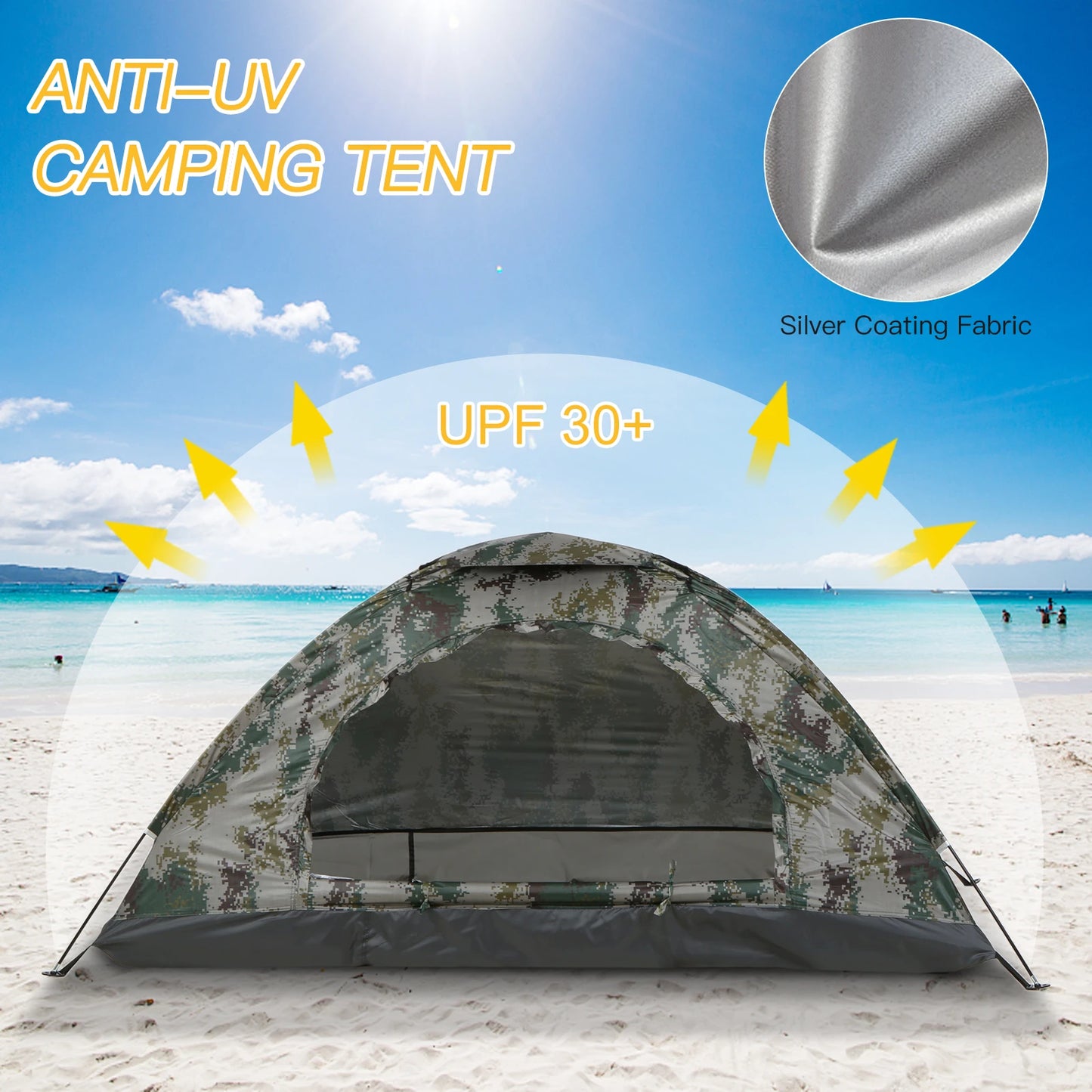 Ultralight Camping Tent Portable UV-Proof for Hiking & Beach