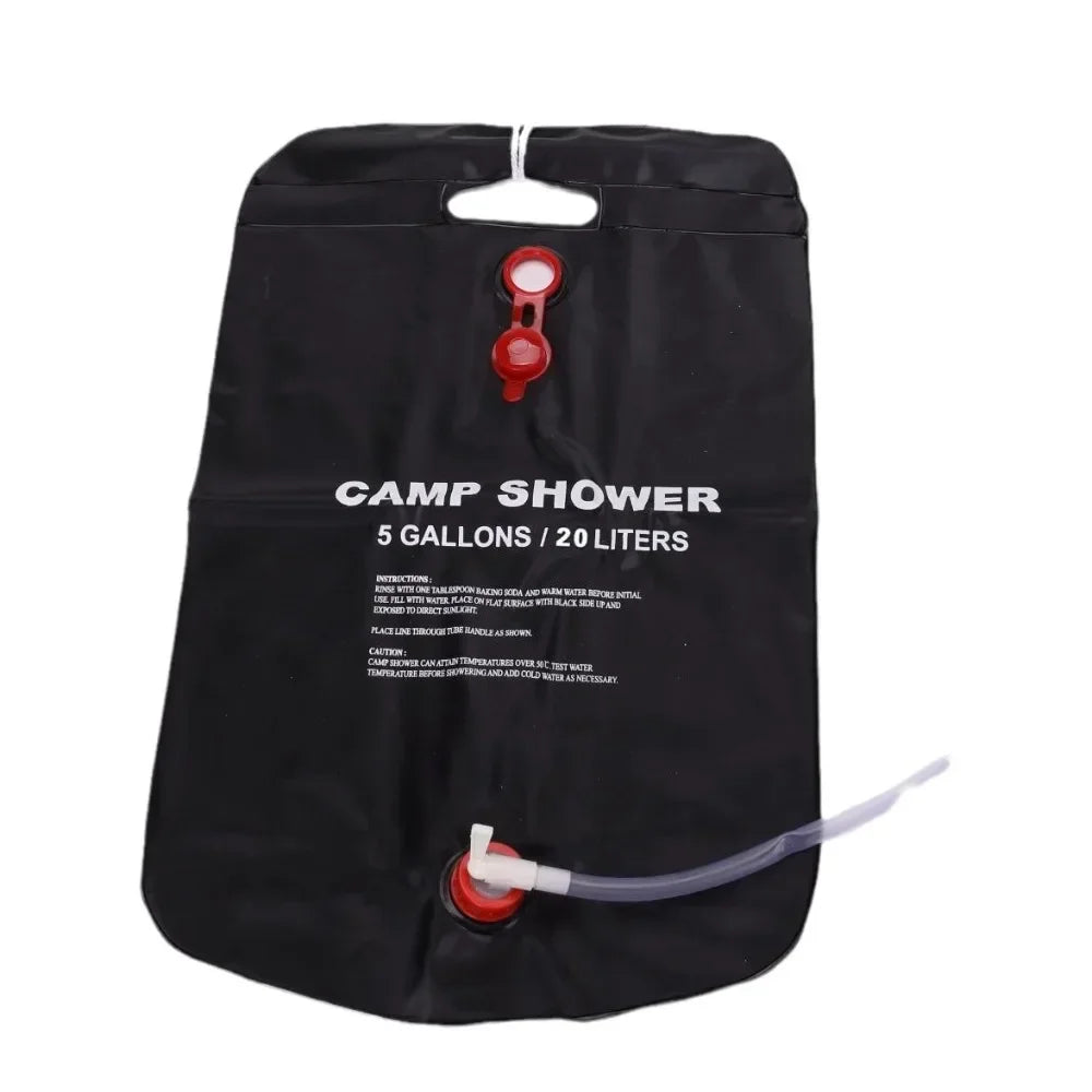 20L Solar Camping Shower Bag Portable PVC for Outdoor Hiking & Beach