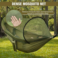 2-in-1 Camping Hammock with Mosquito Net | Ultralight Parachute Nylon