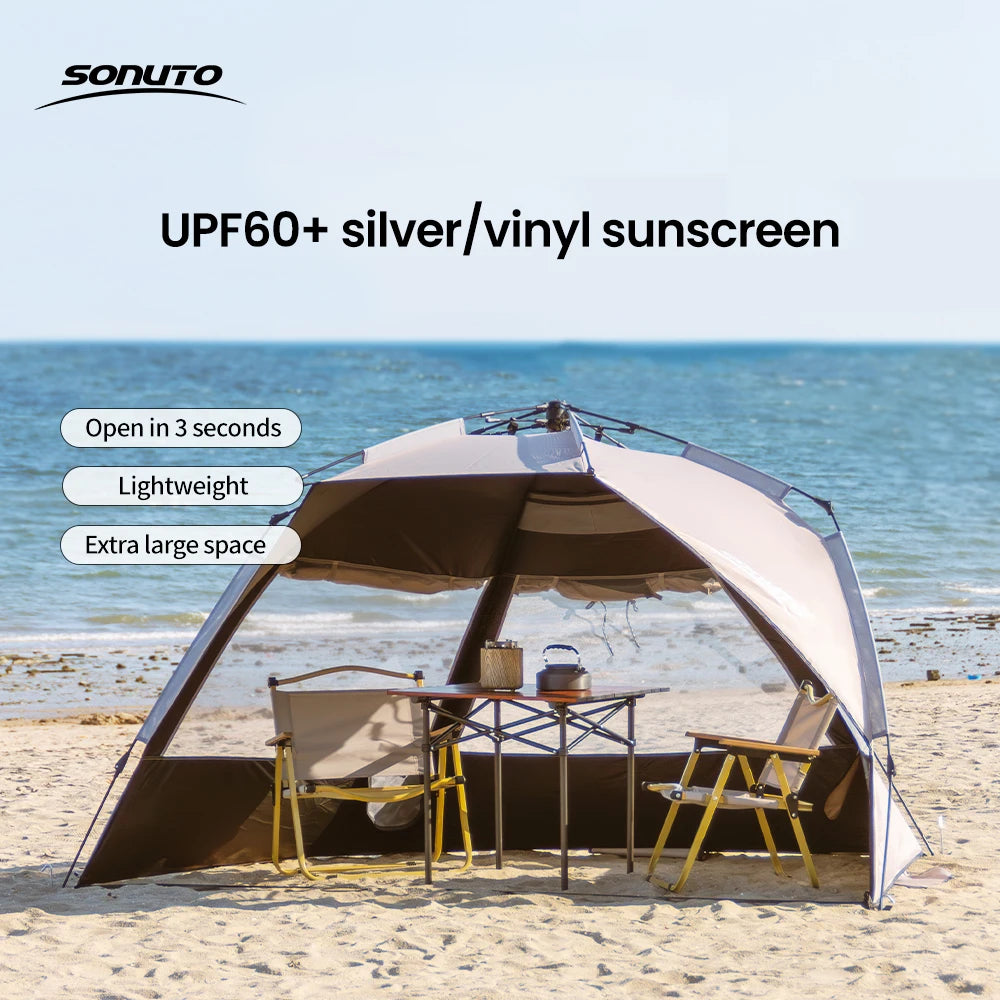 3-4 Person Automatic Camping Tent | UV-Protective Pop-Up Shelter