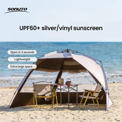 3-4 Person Automatic Camping Tent | UV-Protective Pop-Up Shelter