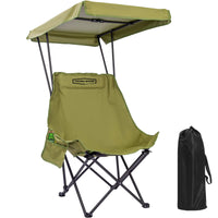 Portable Camping Chair with Shade Canopy - Lightweight Beach Chair
