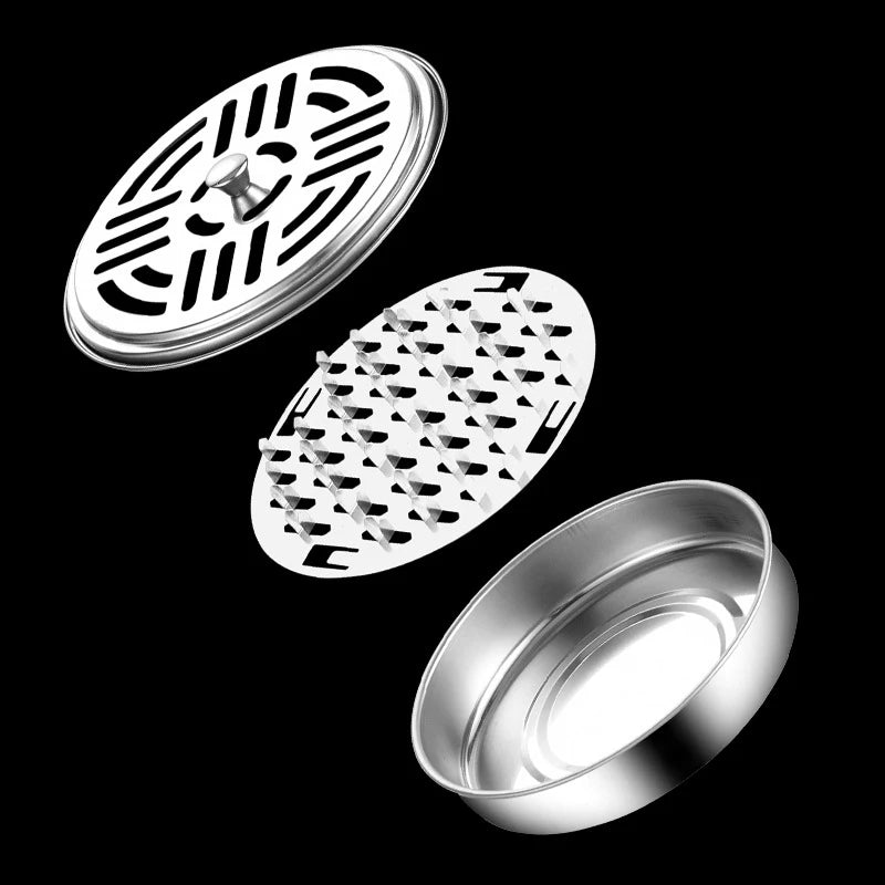 Portable Stainless Steel Mosquito Coil Holder with Cover for Camping