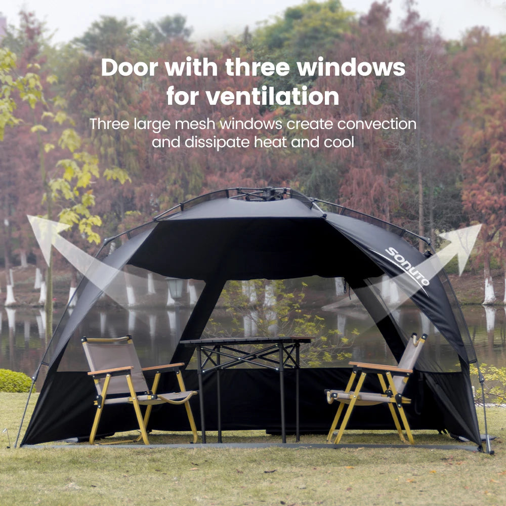 3-4 Person Automatic Camping Tent | UV-Protective Pop-Up Shelter
