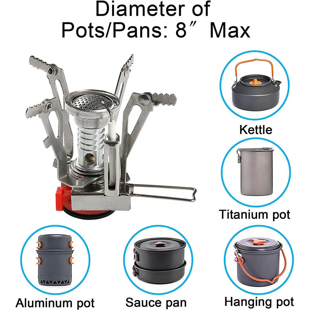 Portable Camping Gas Stove - Ultralight Aluminum Backpacking Burner
