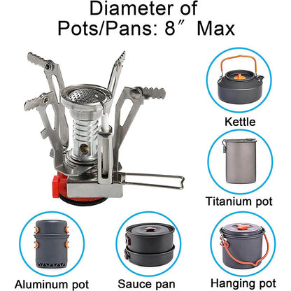 Portable Camping Gas Stove - Ultralight Aluminum Backpacking Burner